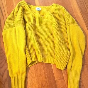 Old Navy XL crop Mustard sweater